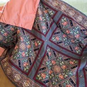 Floral Patchwork Throw Blanket